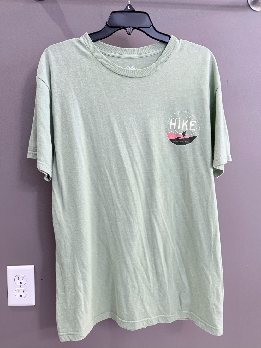 Classic Sage Green HIKE Graphic Crew Neck Tee